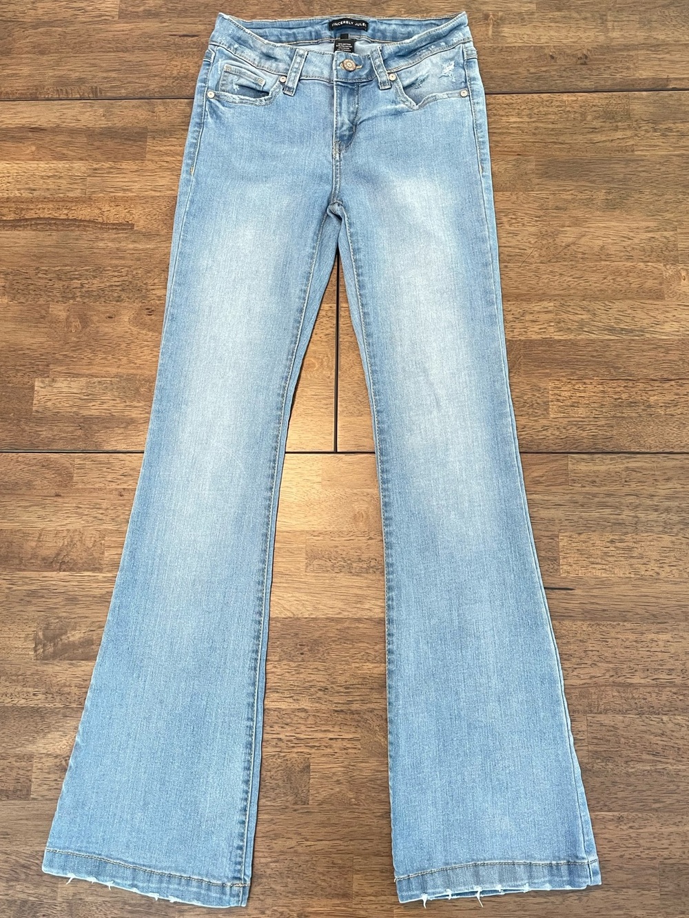 Sincerely Jules Light Wash Denim Flare Jeans, Size 25